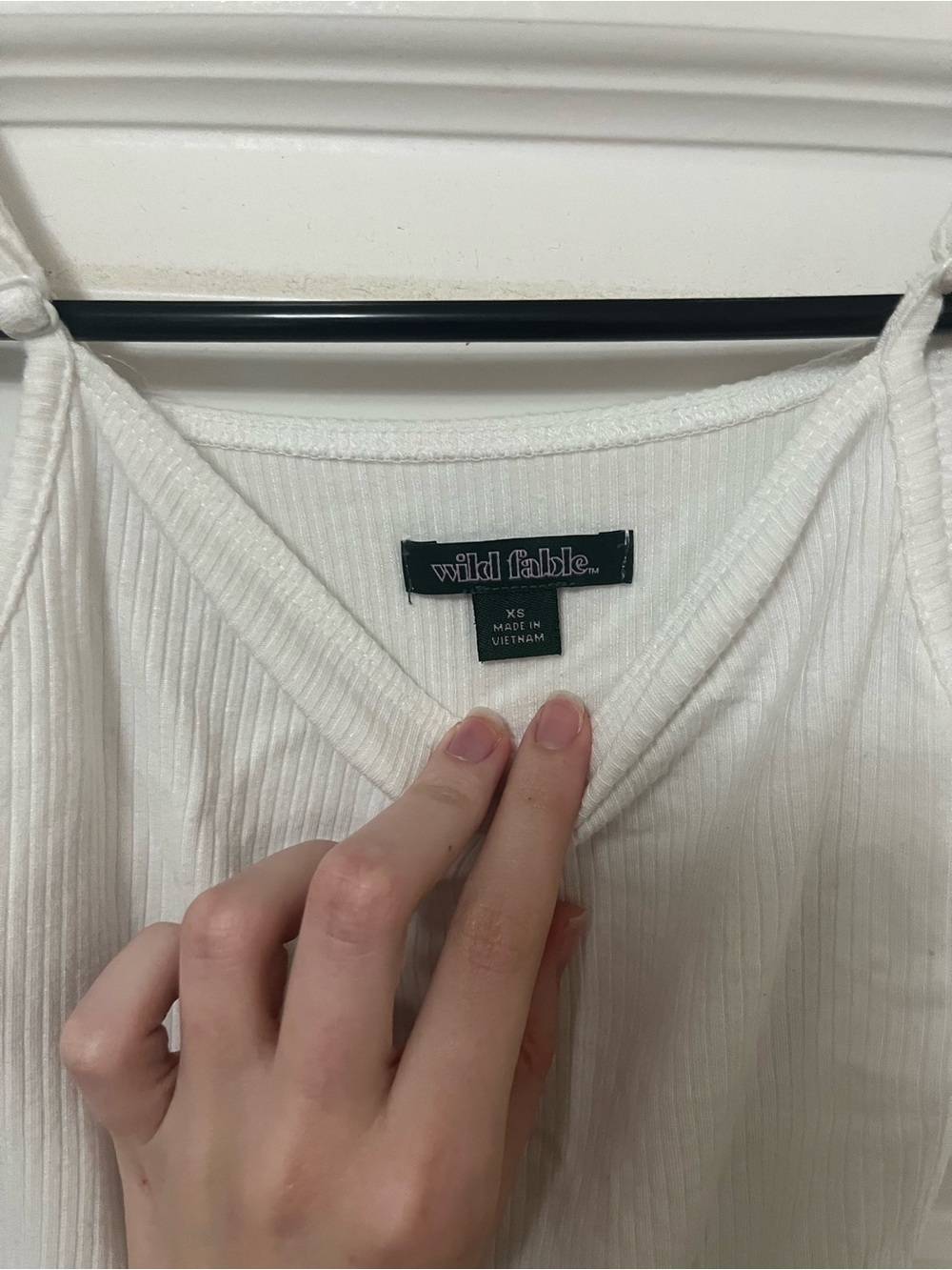 wild fable White Ribbed Tank Top - Picture 3 of 3